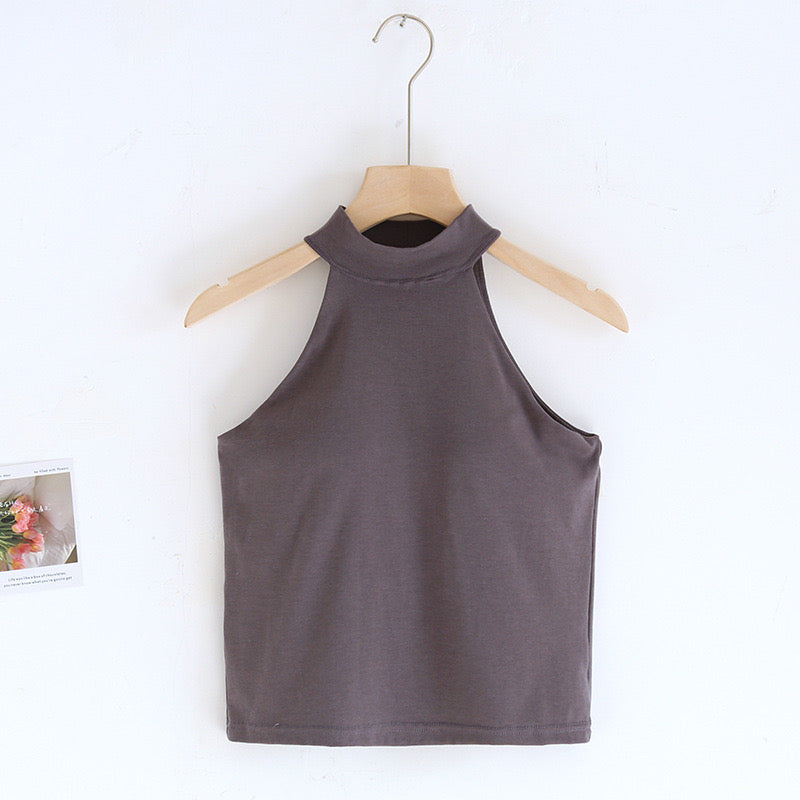 Joan Halter Neck Built-In Bra Camisole